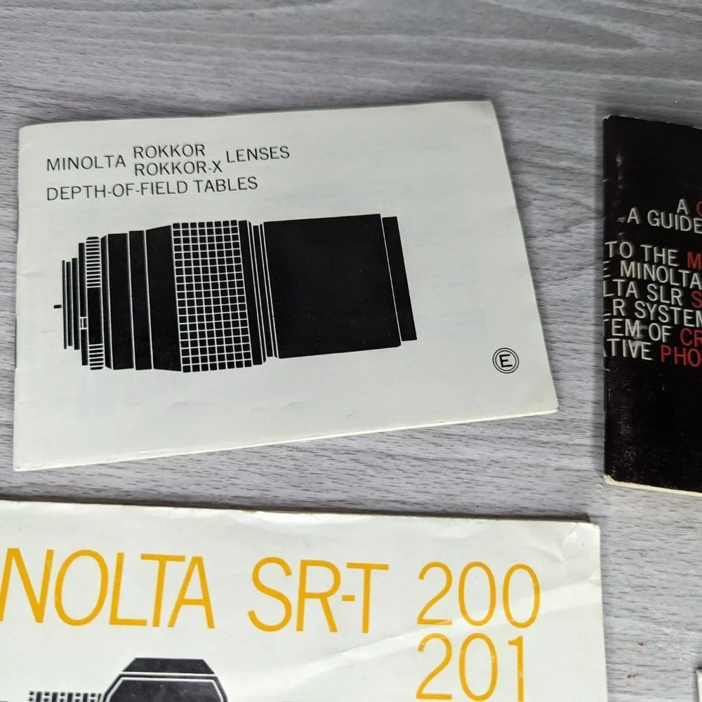 Vintage Minolta & Vivitar Camera and Lenses Manuals